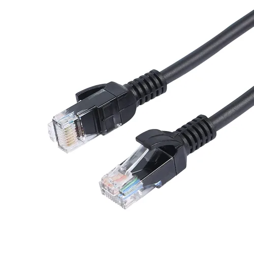 Vista 2 de Cable Ethernet Cat5e en espiral – Cable de red LAN RJ45 retráctil para laptops, escritorio, routers, decodificadores – estirable hasta 4.9 ft