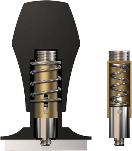 Vista 5 de Normcore Tamper de café con resorte de 1.791 in V4 para Flair Pro, Pro 2, base plana de acero inoxidable 304, mango ergonómico de aluminio