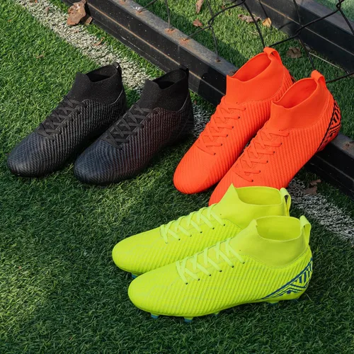 Vista 7 de brooman Zapatos de fútbol al aire libre para hombres y jóvenes con tacos de fútbol para exteriores