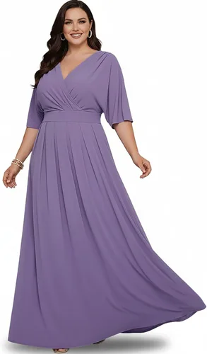 Vista 21 de KOH KOH Vestido largo plisado y modesto para mujer, para invitada de boda Negro