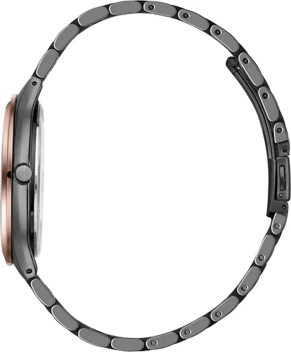 Vista 2 de BUREI Relojes de pulsera para hombre, relojes analógicos de cuarzo de acero inoxidable para hombre