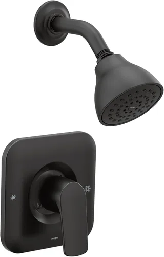 Vista 5 de Moen T2812EPBN Rizon Eco-Performance Posi-Temp - Moldura de ducha, requiere válvula, caudal de 1.75 GPM, níquel cepillado
