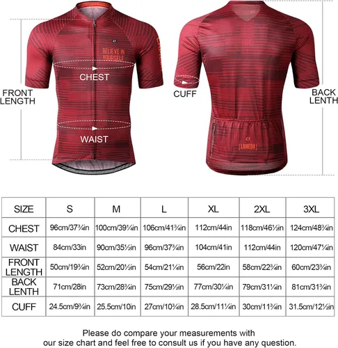 Vista 5 de LAMEDA Maillot de ciclismo de manga corta para hombres transpirable mo-Wicking Mountain Bike camisa con cremallera completa con bolsillos
