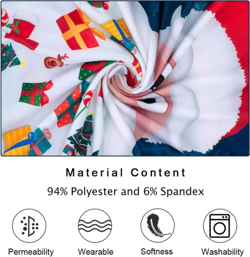 Vista 7 de Fundas para sillas de Navidad, fundas elásticas para sillas, fundas protectoras lavables para comedor, ceremonia, hotel, ChrismasBell - Paquete de 2