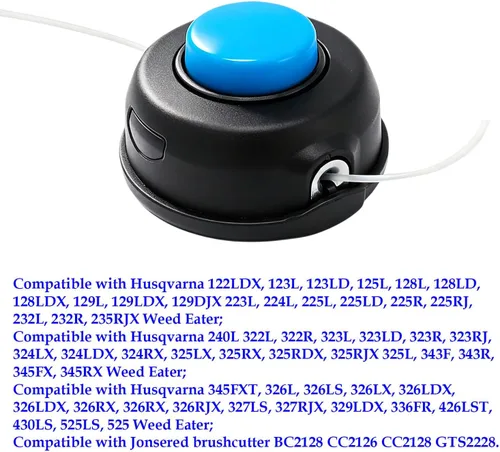 Vista 4 de Cabezal de recortadora T25 966674401 para Husqvarna 128LD 223L 124L 125L 128L 128LDX 128R 128RJ 122L 125C 125LDX 223R 322C 323C 325CX 326CX