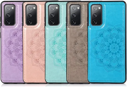 Vista 9 de Asuwish Funda compatible con Samsung Galaxy S20 FE y protector de pantalla de vidrio templado, ranura para tarjetero, función atril, cubierta