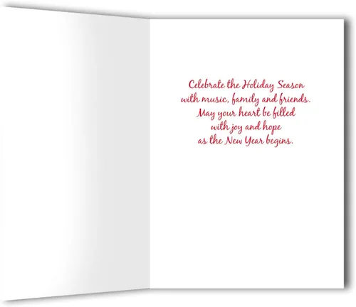 Vista 3 de The ROUTH COLLECTION Texas Music Instruments Tarjeta de Navidad con receta