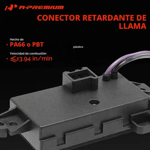 Vista 6 de A-Premium Resistencia del motor del ventilador de HVAC delantero con conector de 3 pines