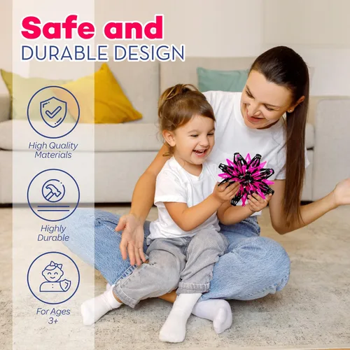 Vista 5 de 4E's Novelty Paquete de 3 bolas de respiración expandibles, juguete expandible para aliviar el estrés para niños y adultos, para ansiedad, yoga