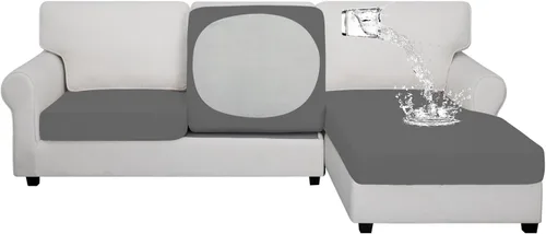 Vista 59 de Easy-Going Funda de cojín 100% impermeable para asiento de sofá, funda de cojín elástica de muebles, para niños, mascotas, cojín de sofá biplaza