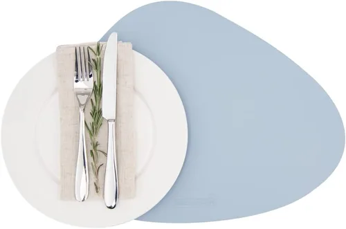 Vista 10 de Restaurantware Juego de 6 manteles individuales de cocina de 16 x 12 pulgadas para mesa de comedor en relieve, impermeables, con forma de huevo