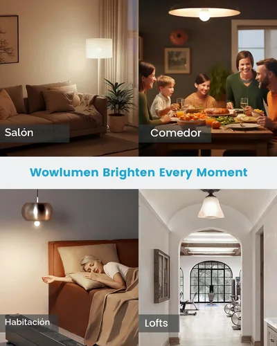 Vista 6 de Bombilla LED A19, bombillas E26 de 9 W (equivalente a 60 vatios), blanco frío de 5000 K, base estándar de 800 lm para cocina, sala de estar