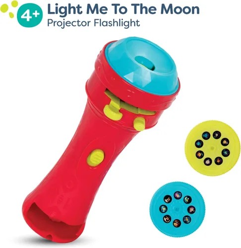 Vista 7 de B. toys Light Me to The Moon - Linterna con 2 carretes de imagen