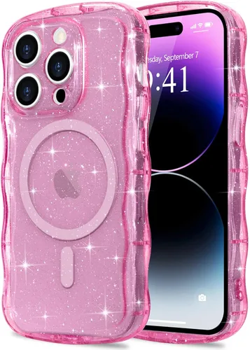 Vista 105 de Pepmune Funda magnética para iPhone 17 Pro Max, color rosa