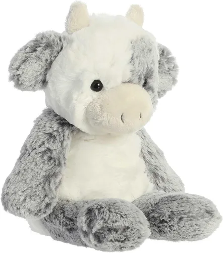 Vista 2 de Aurora® Snuggly Sweet & Softer™ - Animal de peluche de vaca - Compañero reconfortante - Juego imaginativo - Blanco 6.5 pulgadas