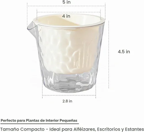 Vista 5 de Macetas de riego automático de 4 pulgadas para plantas de interior, paquete de 10 macetas de violeta africana, macetas de riego automático