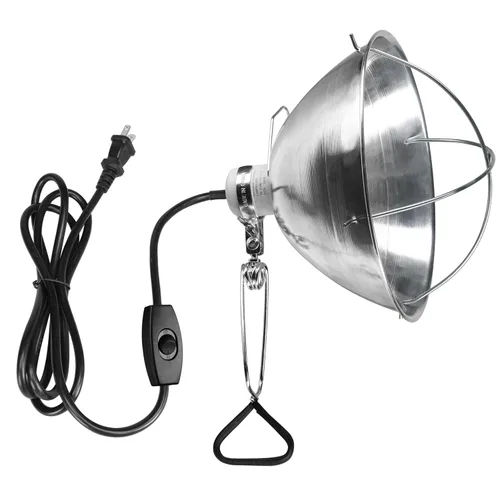 Vista 10 de Simple Deluxe Enchufe de luz de abrazadera con reflector de aluminio de 5.5 pulgadas, apto para lámpara de máximo 60 vatios (sin bombilla incluida)