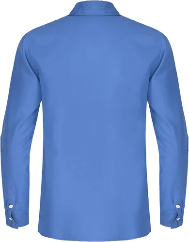 Vista 2 de YiZYiF Camisas de manga larga con botones para hombre, ajuste regular, para fiesta de negocios