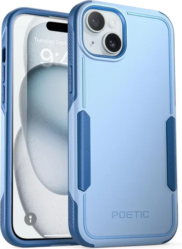 Vista 12 de Poetic Neon Series - Funda compatible con iPhone 15, doble capa, resistente, resistente, ligera, delgada, a prueba de golpes, protección contra Negro