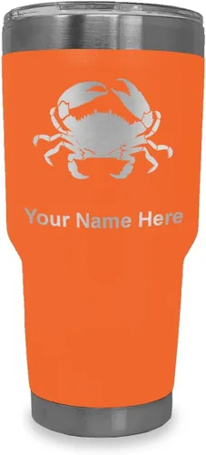 Vista 15 de LaserGram Vaso aislado al vacío de 20 onzas, cangrejo, grabado personalizado incluido (camuflaje verde)