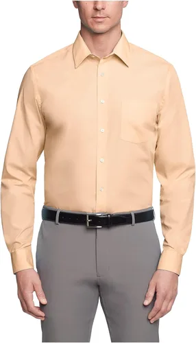 Vista 19 de Van Heusen Mens Dress Shirt Regular Fit Poplin Solid Negro