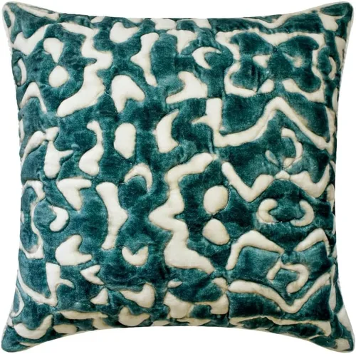 Vista 16 de The HomeCentric Fundas de almohada decorativas azules de 12 x 12 pulgadas (11.8 x 11.8 in), acolchadas de jacquard y almohadas bordadas para sofá