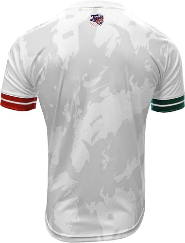 Vista 3 de Jersey Mexico Tigres de Quintana Roo 100% Poliéster BlancoGris_Fabricado en México