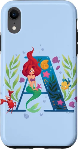 Vista 25 de Disney Carcasa para iPhone 17 con monograma de sirena y letra A para Ariel