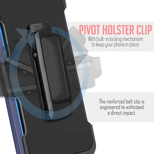 Vista 6 de Funda para Samsung Galaxy S22 de 6.1 pulgadas con funda de clip para cinturón, resistente de grado militar con soporte giratorio de 360° (camuflaje)