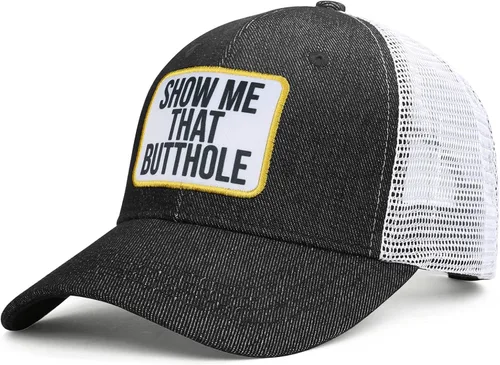 Vista 3 de LGBTQ Rainbow Show Me The Butthole Trucker - Gorra plana para hombre y mujer