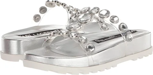 Vista 7 de Karl Lagerfeld Paris Women's Tori Jeweled Flatform Heeled Sandals