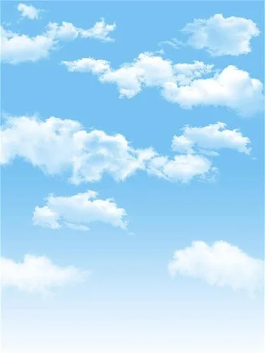 Vista 8 de AOFOTO Telones de fondo de cielo azul de 3 x 5 pies, nubes blancas, sesión de fotos, fondo de fotografía, accesorios de estudio, gota de video