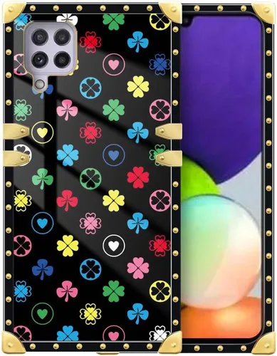 Vista 144 de Funda compatible con Samsung Galaxy A03S 4G, TPU suave de lujo y parte trasera de policarbonato duro para niñas y mujeres, funda protectora a prueba
