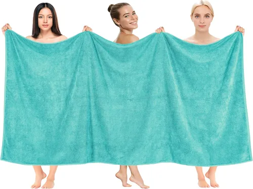 Vista 72 de Cotton Paradise Juego de 6 toallas, 100% algodón suave y absorbente turco para baño, 2 toallas de baño, 2 toallas de mano, 2 toallitas, juego