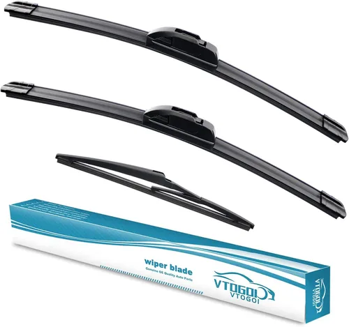 Vista 27 de VTOGOI® Juego de limpiaparabrisas de repuesto para Toyota FJ Cruiser 2007-2014, juego de limpiaparabrisas delanteros y traseros de calidad original