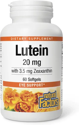 Vista 10 de Natural Factors - Luteína 20 mg, antioxidante natural para apoyar la salud ocular, 30 geles blandos