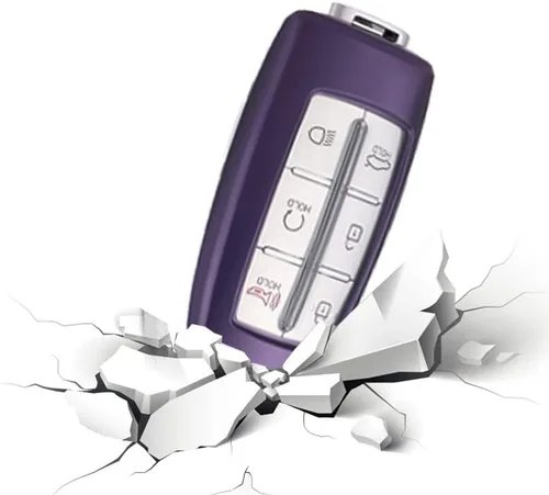 Vista 4 de Hyundai Genesis - Funda para llavero compatible con Hyundai Genesis G70 GV70 G80 GV80 G90 GV90 GV90 de silicona TPU funda protectora con llavero