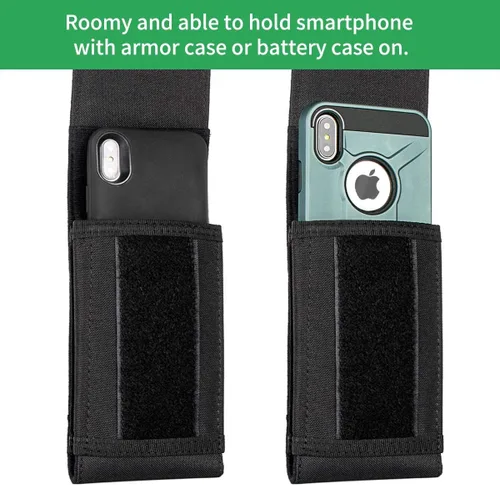 Vista 3 de Funda táctica Molle para teléfono, bolsa resistente con parche de bandera para iPhone 17 Pro Max/17 Pro/17/16 Pro Max/16 Plus/15 Pro Max/14 Pro