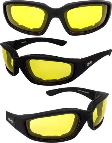 Vista 7 de Global Vision Kickback - Gafas de sol fotocrómicas acolchadas para motocicleta, con oscurecimiento automático, color amarillo