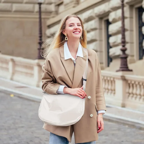 Vista 2 de MEEQUE Bolso bandolera Crescent de gran capacidad para mujer
