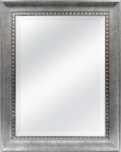 Vista 26 de MCS Simplicity - Espejo de pared grande de 21.5x25.5 pulgadas, espejo negro con detalle biselado, espejo para colgar en pared vertical u horizontal