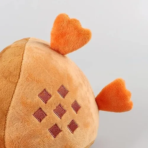Vista 4 de Muñeco de peluche Stardew Valley de Apple Junimo, figura de muñeca de 10" (pollo marrón), plantas de peluche, animal de peluche verde, almohada