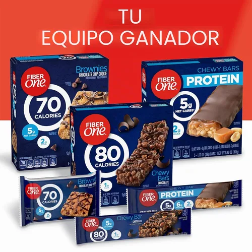 Vista 7 de Barras de merienda masticables Fiber One de 80 calorías, chocolate, caramelo y pretzel, 5 unidades, 4.1 oz 20% Daily Value of Fiber per Bar, 80