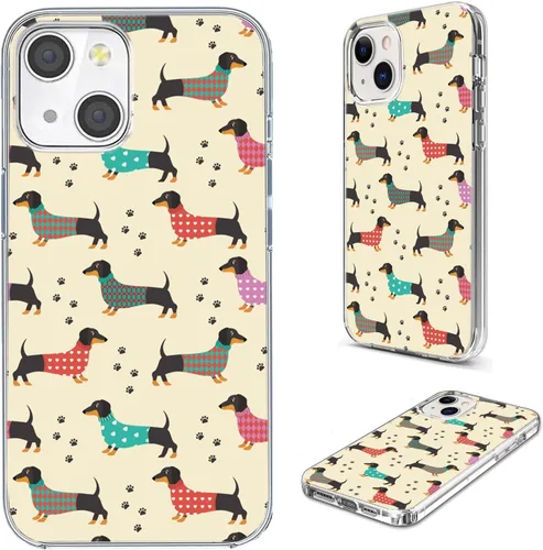 Vista 44 de Funda para iPhone 14/13, funda transparente de TPU suave de ajuste delgado con diseño de paraguas rojo de la torre Eiffel de París, a prueba de Una