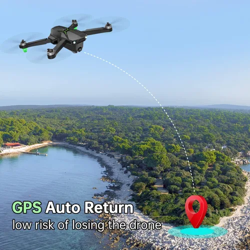 Vista 6 de Loolinn Drone GPS con cámara 4K para principiantes como regalo, menos de 8.82 oz, 50 minutos de tiempo de vuelo, dos baterías, foto 4K, video 2K