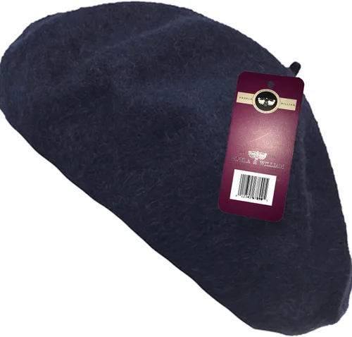Vista 7 de WW004 Invierno 100% Lana Cálida Arte Francés Vasco Boina Tam Beanie Cap
