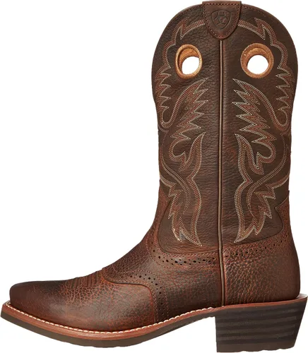 Vista 12 de Ariat Heritage Roughstock - Botas de trabajo de cuero con punta cuadrada para hombre