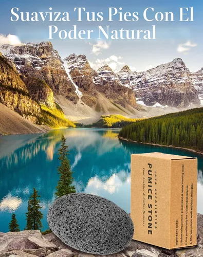 Vista 2 de Maryton Piedra Pómez Natural para Pies - Exfoliante de Lava para Pies, Herramientas de Pedicura, Removedor de Callos y Maíz de Piel Muerta para Pies
