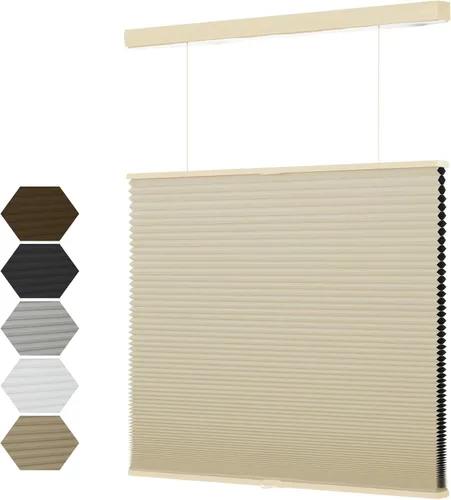 Vista 9 de MYshade Top Down Bottom Up (TDBU) - Persianas celulares sin cordones, persianas de panal de 1.5 pulgadas con filtro de luz para ventanas