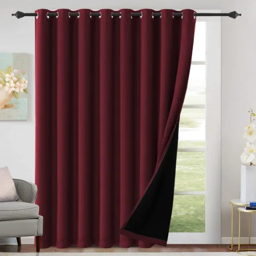 Vista 16 de H.VERSAILTEX Cortinas 100% de opacidad con aislamiento térmico, cortinas opacas completas para sala de estar, cortinas de ventana de eficiencia